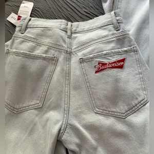 Budweiser Embroidered Americana Dad Light Blue Jeans